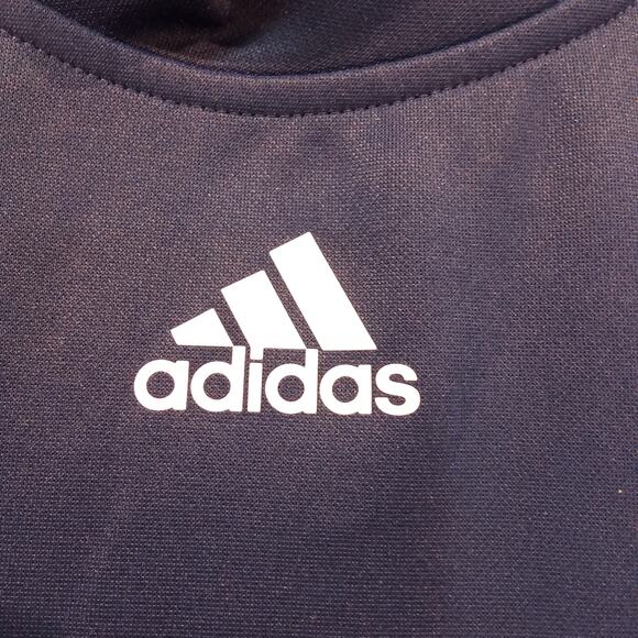 Adidas Men’s 2XL Colorblock Hoodie Navy Gray White Pullover Sweatshirt - Picture 4 of 5